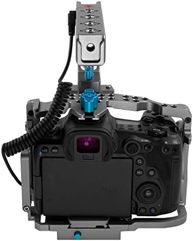 Kondor Blue R5/R6/R כלוב מלא עם ידית עליונה תואמת למצלמת Canon | מערכת שחרור מהירה של ARCA | 70+ 1/4
